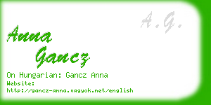 anna gancz business card